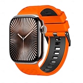 levne Řemínky na Apple Watch-Sportovní řemínek kompatibilní s Apple Watch 42 mm 44 mm 45 mm 49 mm odolný kovový řemínek s nastavitelnou kovovou sponou a silikonovým řemínkem pro iWatch Ultra 2 Series 9 8 7 SE 6 5 4