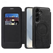 economico Cover Samsung-telefono Custodia Per Samsung Galaxy S25 Ultra S24 Plus S23 Ultra Plus S22 Ultra Copertura Posteriore Magnetico Slot per Carte Resistente agli urti Retrò TPU Pelle PU