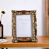 halpa Kuvakehykset-1 kpl eurooppalainen kolmiulotteinen kuviointi suorakulmainen klassinen valokuvakehys hartsimateriaalista, joka sopii perhevalokuvakoristeluun ja valokuvausrekvisiittaan