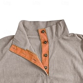 economico Tute basic-Per uomo Maglia Tuta da Ginnastica Set di abiti Collo alla coreana All'aperto Quotidiano Sportivo Coulisse Tasca Blocco di colori Nero Blu marino Marrone Poliestere Velluto a coste Abbigliamento