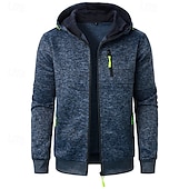 abordables Hoodie Tactique-Homme Sweat à capuche Sweat à capuche zippé intégral Sweat à capuche tactique Rouge vin Bleu Denim Noir Vert Véronèse bleu marine À capuche Uni Fermeture éclair Sport &amp; Loisir Occasionnel Quotidien