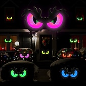cheap Decorative Lights-Halloween Decorations Spooky Eyes Lights 21 Inch Large Wooden Halloween Window Eye Lights with 8 Color Modes and USB/Battery Operated for Home Wall Window Trees Halloween Decor