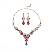 abordables Parures de Bijoux-Parure de bijoux 2 Chrome 1 Collier Boucles d&#039;oreilles Femmes Élégant ancien Mode Le style rétro Classique Parure de Bijoux Pour Mariage Soirée robe demoiselle d honneur