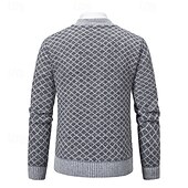 preiswerte Herren Strickjacke-Herren Pullover Kleid Pullover Strickjacke Reißverschluss-Pullover Strickpullover Gerippt Stricken Normale Oberteile Gestrickt Gerippt Einfach Rundhalsausschnitt Mode Schals Geschäft Lässig Bekleidung