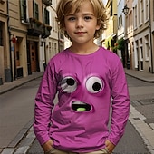 economico Animali 3D per Ragazzo-Maglietta per ragazzi con stampa 3D, divertente, a maniche lunghe, con stampa 3D, autunno inverno, basic, per bambini dai 4 ai 12 anni, girocollo, casual, per attività all&#039;aperto, vestibilità