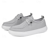 economico Scarpe Casual con Lacci-Per uomo Scarpe Casual Camminata Casual Tessuto Confortevole Antiscivolo Traspirante Allacciatura Nero Bianco Grigio Primavera Autunno Inverno