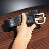 billiga Herrbälten-Herr Skärp Midjebälte Svart 8 PU läder Legering Modernt Modernt Enfärgad / vanlig färg Semester Dagliga kläder Ledigt / vardag