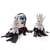 cheap Halloween-Halloween Vampire Count Zombie Ground Plug Haunted House Secret Room Courtyard Outdoor Glowing Horror Atmosphere Ground Ghost Decoration