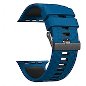 levne Řemínky na Apple Watch-Sportovní řemínek kompatibilní s Apple Watch 42 mm 44 mm 45 mm 49 mm odolný kovový řemínek s nastavitelnou kovovou sponou a silikonovým řemínkem pro iWatch Ultra 2 Series 9 8 7 SE 6 5 4