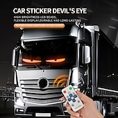 abordables 123496-Lumières yeux du diable pour voitures, lumières yeux du diable à LED pour pare-brise de camion, panneau de pixels à LED d&#039;animation de camion œil du diable à télécommande pour pare-brise de voiture