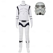 levne Chlapecké kostýmy-Darth Vader Stormtrooper Maska Kostým Kombinéza Dobrodružný film cosplay Filmové kostýmy for Pánské Chlapecké Dětské Dospělé předvečer Všech svatých Karneval Světový den knihy Výkon Oblékání na