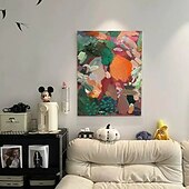 זול ציורים אבסטרקטיים-ציור קנבס מקורי, ציור בעבודת יד, ציור שמן עבה תלת-ממדי, ציור מופשט צבעוני, אמנות קיר לסלון, קישוט קיר, מתנה