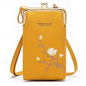 economico Organizzazione spazi-Portafoglio a tracolla da donna con porta cellulare, elegante mini borsa a tracolla ricamata, borsa da donna multifunzionale, piccola borsa a tracolla alla moda casual per l&#039;uso quotidiano
