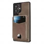 levne Pouzdra pro Samsung-telefon Carcasă Pro Samsung Galaxy S25 S25 Hrana S24 Ultra Plus S24 FE Zadní kryt Magnetické Stojánek Slot pro kartu Retro TPU PU kůže
