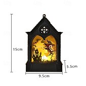 お買い得  ハロウィン室内-1 個 15cm ハロウィン LED 電子キャンドルライト ウィンドライト 魔女 カボチャ ゴースト 装飾ナイトライト 屋内 屋外 レストラン パーティー フェスティバル 雰囲気 装飾ライト lr1130 * 3 電池