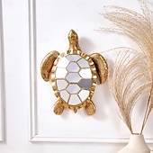 tanie rzeźby ścienne-lustrzana mozaika z żywicy, dekoracja ścienna w kształcie żółwia – kreatywna, inspirowana zwierzętami, wisząca dekoracja do domu, na imprezę lub do akwarium – wyjątkowy prezent dla miłośników żółwi