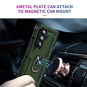 levne Pouzdra pro Samsung-telefon Carcasă Pro Samsung Galaxy Z-sklad 7 Z Fold 6 Z Fold 4 Zadní kryt Magnetické Stojánek Prstencová spona Brnění TPU PC