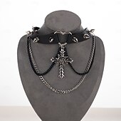 levne Příslušenství-Punk a gotika Náhrdelník Choker Křížový přívěsek pavoučí síť Maškarní kostým Dámské předvečer Všech svatých Karneval Výkon Párty Ležérní Dospělí Náhrdelníky Celý rok