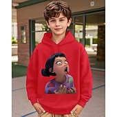 billiga Pojkens 3D Sporter &amp; Spel-Kpop Demon Hunter Pojkars Tecknad Grafisk Hoodie - Animefigur Tryckt Tröja Med Uttrycksfulla Ögon Mjuk Avslappnad Vintervärme Bekväm Höst &amp;vinterkläder för skolan &amp;lekträffar