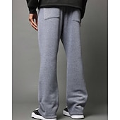 economico Gamba Dritta-Per uomo Pantaloni da tuta Pantaloni a Zampa Pantaloni Coulisse Tasca Elastico in vita Semplice Comodità Sport all'Aperto Quotidiano Moda Casual Nero Grigio chiaro Micro-elastico