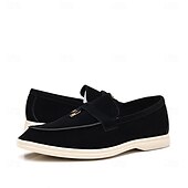 Brune herreloafers i semsket skinn med metalldetaljer – komfortable, casual businesssko til jobb, middager og høstantrekk billige Slip-ons og loafers til herrer-Brune herreloafers i semsket skinn med metalldetaljer – komfortable, casual businesssko til jobb, middager og høstantrekk