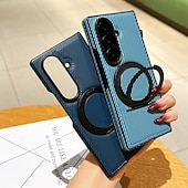 economico Cover Samsung-telefono Custodia Per Samsung Galaxy Piegatura a Z 7 Z Fold 6 Z Fold 5 Z Fold 4 Copertura Posteriore Cavalletto Resistente agli urti Retrò TPU Pelle PU