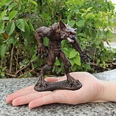 billiga Halloween-Forntida europeisk varulvsdockamodell för västerländsk fantasy, hållbar PVC-halloweendekoration &amp;rekvisita samlarutgåva för rollspel, perfekt för jul-, påsk- och födelsedagspresenter