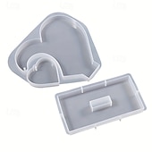 levne kutilské umění-Velká sada silikonových forem na odlévání srdíček z pryskyřice, 1 sada, silikonová forma ve tvaru srdce pro domácí dekoraci, svatební ozdoba, promoční suvenýr.