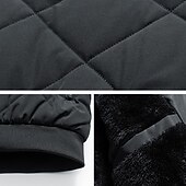 economico Piumini e parka da uomo-Per uomo Cappotto Invernale Giacca trapuntata Giacca in Pile Parka Tasca Poliestere Vacanza Abbigliamento quotidiano Data Regolare Moda Casual Confortevole Calore Termico Inverno Colore Solido