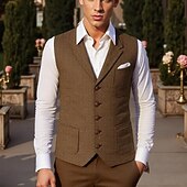 levne Blazery a vesta-Retro Řvoucí 20s 20. léta 20. století Kamizelka Velký Gatsby Gentleman Maškarní kostým Pánské předvečer Všech svatých Karneval Večerní oslava Plesová maškaráda Dospělí Vesta