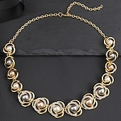 abordables Parures de Bijoux-Parure de bijoux 2 Perle Chrome 1 Collier Boucles d&#039;oreilles Femmes Élégant ancien Mode Le style rétro Classique Rond Parure de Bijoux Pour Mariage Soirée robe demoiselle d honneur