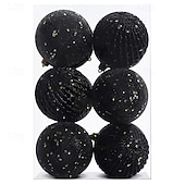 クリスマスツリーボールオーナメント12個、8cm/3.15インチのクリスマスデコレーション、グリッターペイント吊り下げセット お買い得  装飾品-クリスマスツリーボールオーナメント12個、8cm/3.15インチのクリスマスデコレーション、グリッターペイント吊り下げセット