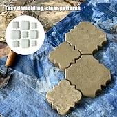 Недорогие Товары для дома-2 красивых пластиковых формы для большой бетонной плитки, бетонная форма для цемента, пластиковая форма для кирпича, бетонная форма для каменной плитки, для создания больших и маленьких замковых