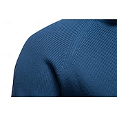 halpa Miesten Elite Neuleet ja Cardiganit-Miesten Pusero Neuloa Tavalliset topit Puolet vetoketjusta Tavallinen Pystykaulus Tyylikäs Aja sivuun Koulu Loma Vaatetus Kevät Syksy Musta Tumma laivastonsininen S M L