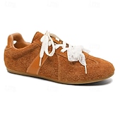 abordables Baskets-Baskets rétro à lacets en daim pour hommes, chaussures décontractées légères pour le style urbain et les tenues de week-end