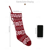 Lot de 2 bas de Noël tricotés, chaussettes de Noël en tricot flocon de neige rouge, décoration de vacances, sacs cadeaux suspendus pour enfants, cheminée &décorations d'arbre de Noël abordables Bas & Porte-bas-Lot de 2 bas de Noël tricotés, chaussettes de Noël en tricot flocon de neige rouge, décoration de vacances, sacs cadeaux suspendus pour enfants, cheminée &décorations d'arbre de Noël