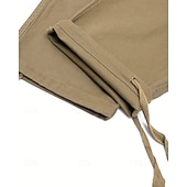 economico Pantaloni cargo-Per uomo Pantaloni Cargo Pantaloni Bottoni Multi-tasche Semplice Indossabile All&#039;aperto Quotidiano Campeggio &amp; Escursionismo Moda Classico Nero Verde militare