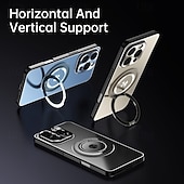 economico Cover per iPhone-telefono Custodia Per iPhone 17 Pro Max 17 Air 16 Pro Max Plus 15 Pro Max 14 Pro Max Copertura Posteriore con Supporto Magnetico Resistente agli urti Retrò Lega di Alluminio