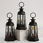 preiswerte Halloween drinnen-1 pc 14,5 cm halloween dekorative led wind licht desktop ornament retro hexagonal led wind licht party dekoration prop anhänger