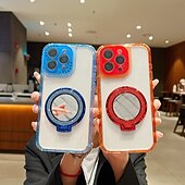 お買い得  iPhone用ケース-電話 ケース 用途 16 15 14 Pro Max Plus 16e 13 Pro Max バックカバー ミラー キックスタンド 耐衝撃 レトロ風 TPU PC