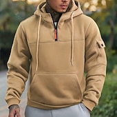 economico Felpa Tattica-Per uomo Felpa con cappuccio Felpa con cappuccio a zip intera Felpa con cappuccio in pile Felpa con cappuccio tattica Nero Blu marino Cachi Grigio chiaro Grigio scuro Con Cappuccio Semplice Cerniera
