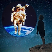 voordelige star galaxy projector lichten-maan aarde astronaut lamp projector nachtlampje 360 maan projectielamp usb ster nachtlampje oplaadverlichting met 3 standen romantische sfeerlamp voor selfie achtergrond slaapkamerinrichting