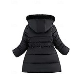 economico Giacca in piuma e parka per ragazze-Bambini Ragazze Cappotto in Piuma Cuore Moda Cerniera Scuola Cappotto Capispalla 4-12 Anni Autunno Nero Rosa Vino