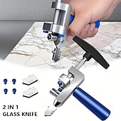 cheap Down to $30-2-in-1 Manual Glass &amp; Tile Cutter with Diamond Roller Wheel - Precision Cutting Tool for DIY &amp; Construction, Adjustable Metal Base &amp; Clamps, Lightweight Portable Design