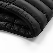 levne Pánské kabáty a parky-Pánské Zimní kabát Puffer bunda Polstrovaná bunda Kapsy Polyester Dovolená Denní nošení Rande Standardní Módní Na běžné nošení Pohodlné Zahřívací Zima Plná / Jednobarevná Tmavě šedá Černá Bílá Žlutá