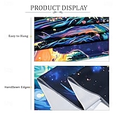 preiswerte Blacklight -Wandteppiche-Schwarzlicht-Wandteppich mit psychedelischem Wald und Meditation, UV-reaktiv, kosmische Galaxie, Sternenhimmel, Wandkunst, Wandteppich, trippiges Yoga, spirituelles Chakra, Wandbehang, Wandteppiche