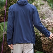 cheap Tops-Men's Hiking Shirt UV Protection Shirt Long Sleeve Top Outdoor UV Sun Protection Quick Dry Breathable Spring Autumn / Fall Polyester Dark Grey Light Grey Green Tennis Camping / Hiking / Caving Running