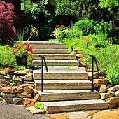 olcso Otthoni kellékek-1 darabos öntöttvas lépcsőkorlát-készlet, kültéri függőleges fém korlát, lakkozott felülettel, felületi rögzítéssel a külső lépcső biztonsága érdekében