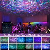 baratos Luzes de Natal-Projetor de céu estrelado com controle remoto, luz noturna com alto-falante Bluetooth, lâmpada Galaxy recarregável USB para decoração de quarto infantil