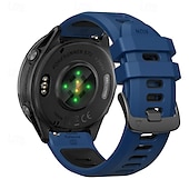 billige Garmin klokkebånd-Klokkerem til Garmin Forerunner 570 47 mm/265 (musikk)/255 (musikk)/Venu 3/Vivoactive 4 Marq Descent Quatix 22 mm silikonrem i rustfritt stål, tofarget